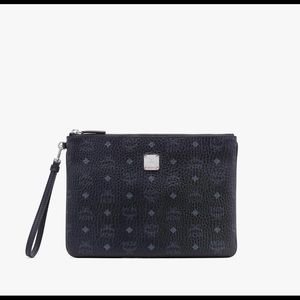MCM zip pouch wristlet ....Size Medium